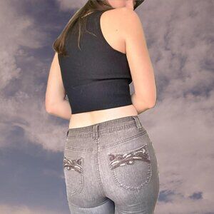 Y2K Vintage Western Rodeo Brown Embroidered Bootcut Jeans – Size 29